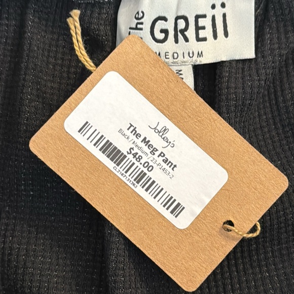The Greii “Boutique” The Meg Pant Black/Grey Wide Leg Crop NWT Size Medium - Picture 7 of 7
